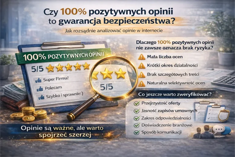 Czy 100% pozytywnych opinii to gwarancja bezpieczeństwa