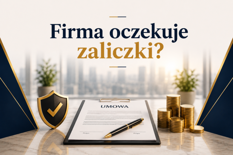 zaliczka przed rozpoczęciem prac